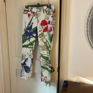 GAP Women’s Tropical Floral Watercolor print, always skinny pant sz 27R